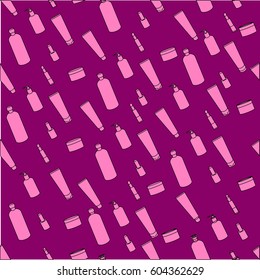 print of jars for cosmetics. 's Skin Care. cream. lotion. balm.