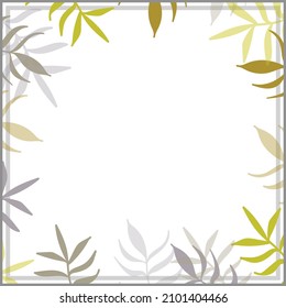 Print for kerchief, bandana, scarf, handkerchief, shawl, neck scarf. Squared pattern with ornament for fabric, textile, silk products. Paisley vector with abstract leaves. Floral folk tracery.