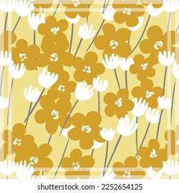 Print for kerchief, bandana, scarf, handkerchief, shawl, neck scarf. Squared pattern with ornament for fabric, textile, silk products. Paisley vector with abstract flowers. Floral folk tracery.