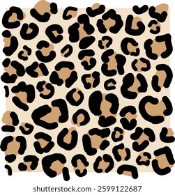 Print leopard pattern texture repeating seamless orange black