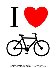 print I like bicycle, vector illustration background 