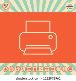Print line icon