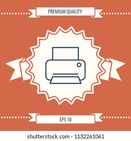 Print line icon