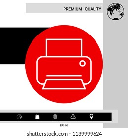 Print line icon