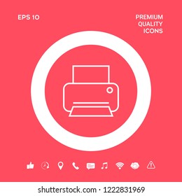Print line icon. Graphic elements for your design