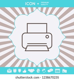 Print line icon. Graphic elements for your design