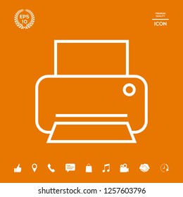 Print line icon. Graphic elements for your design