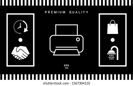 Print line icon. Graphic elements for your design