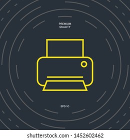 Print line icon. Graphic elements for your design