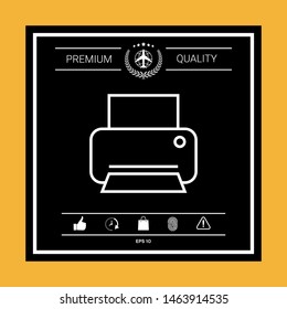Print line icon. Graphic elements for your design