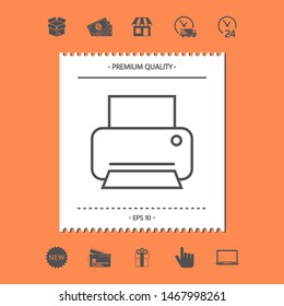 Print line icon. Graphic elements for your design