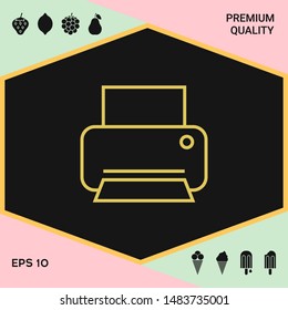 Print line icon. Graphic elements for your design