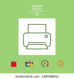 Print line icon. Graphic elements for your design