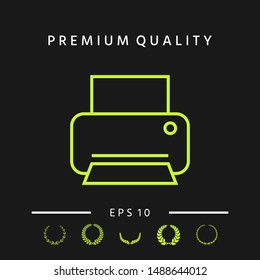 Print line icon. Graphic elements for your design
