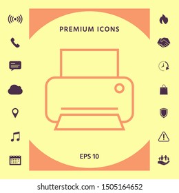 Print line icon. Graphic elements for your design