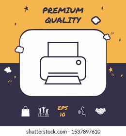 Print line icon. Graphic elements for your design