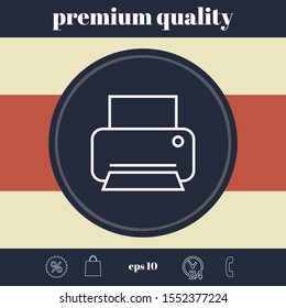 Print line icon. Graphic elements for your design