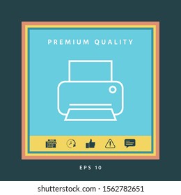 Print line icon. Graphic elements for your design