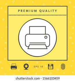 Print line icon. Graphic elements for your design