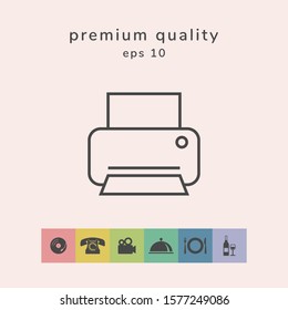 Print line icon. Graphic elements for your design
