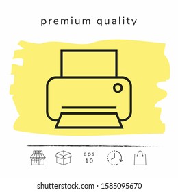 Print line icon. Graphic elements for your design