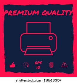 Print line icon. Graphic elements for your design