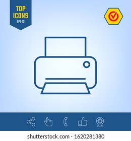 Print line icon. Graphic elements for your design