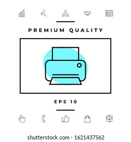 Print line icon. Graphic elements for your design