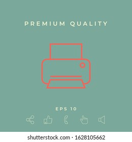 Print line icon. Graphic elements for your design