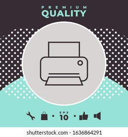 Print line icon. Graphic elements for your design