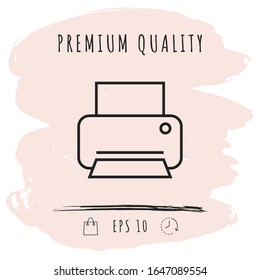 Print line icon. Graphic elements for your design