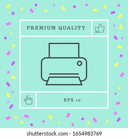 Print line icon. Graphic elements for your design