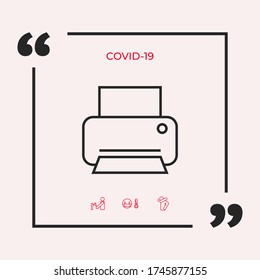 Print line icon. Graphic elements for your design