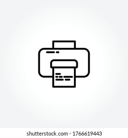 print line icon. printer isolated line icon
