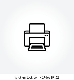 print line icon. printer isolated line icon