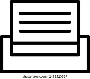 Print Line Vector Icon Design