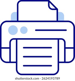 Diseño de icono de Vector de línea de impresión
