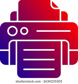 Diseño de icono de Vector de línea de impresión