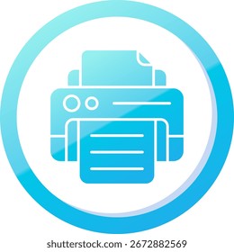 Diseño de icono de Vector de línea de impresión