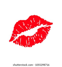 Print Red Lips Vector Illustration Stock Vector (Royalty Free ...