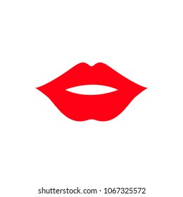 Print of lips kiss vector background