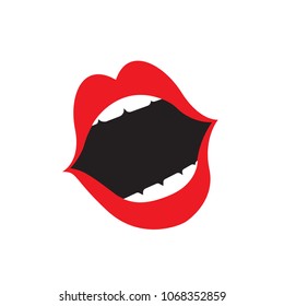 Print of lips kiss vector background