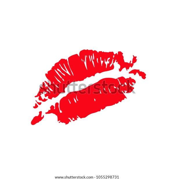 Print Lips Kiss Vector Background Stock Vector Royalty Free