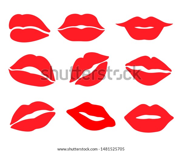 Print Lips Kiss Vector Background Stock Vector (Royalty Free ...