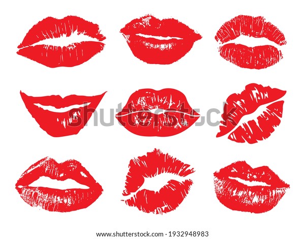 Print of lips kiss vector\
background