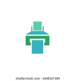 Imprimir diseño de icono vectorial de plantilla de logotipo