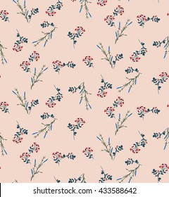 Print long poppy lavender blossom floral seamless pattern
