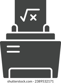 Imprimir imagen vectorial de icono de hoja matemática. Adecuado para aplicaciones web móviles y medios de impresión.