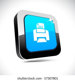 Print metallic 3d vibrant square icon.