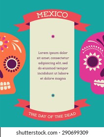 print - mexican sugar skull, day of the dead poster